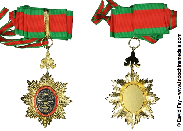 Cambodia Royal Order of Sahametrei Commander Grand Cross Sash Medal White Stone 