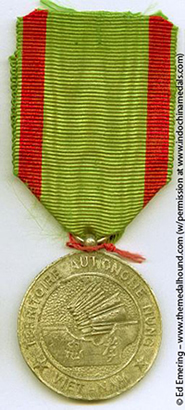 vrb86 Vietnam era Ribbon Bar Medal of the Nung Autonomous Zone